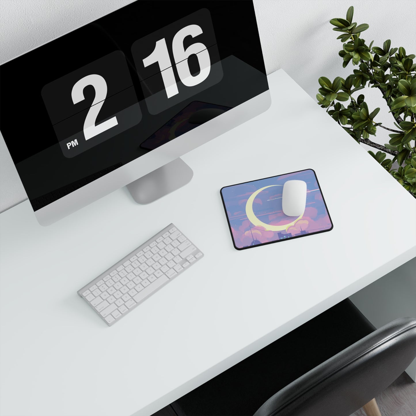 SM Crescent Moon Non-Slip Gaming Mouse Pad