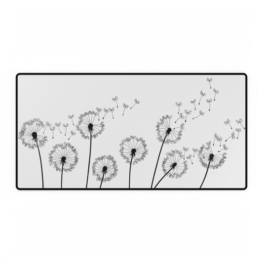 Dandelion Black & White Desk Mat