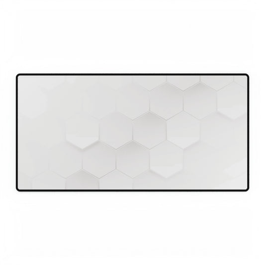 Hex White Desk Mat