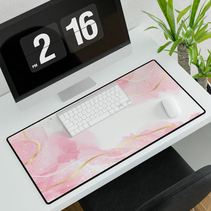 Pink and Gold Desk Mat