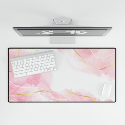 Pink and Gold Desk Mat