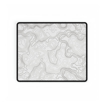 White Topography Desk Mat