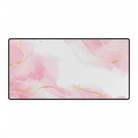 Pink and Gold Desk Mat