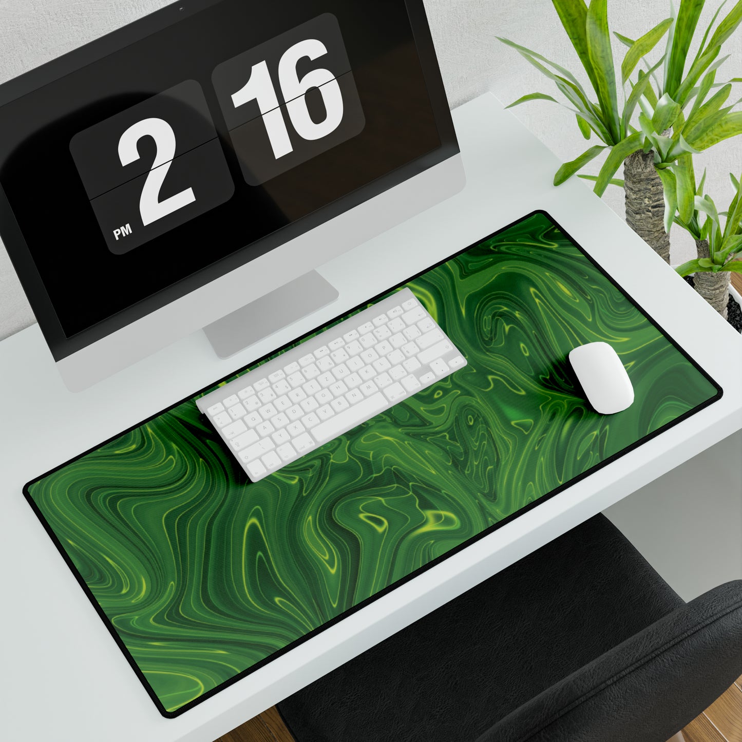 Green Liquid Desk Mat