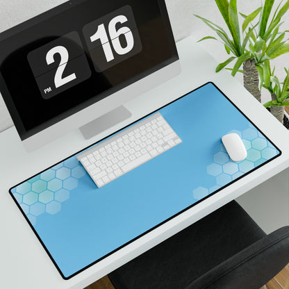 Blue Hex Desk Mat