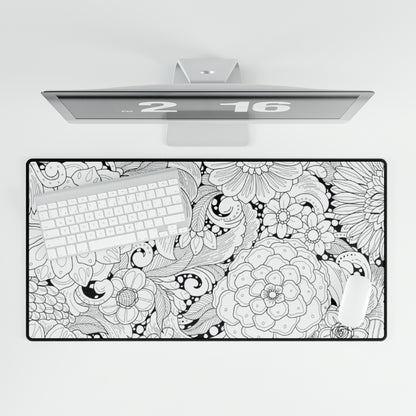 Botanical Black & White Desk Mat