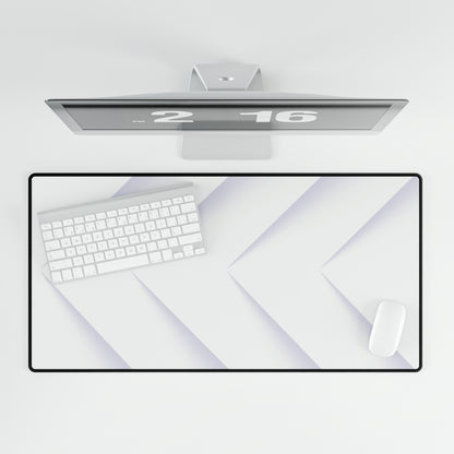 White Chevron Desk Mat