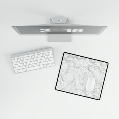 White Topography Desk Mat