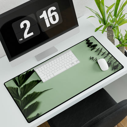 Green Accent Plant Desk Mat