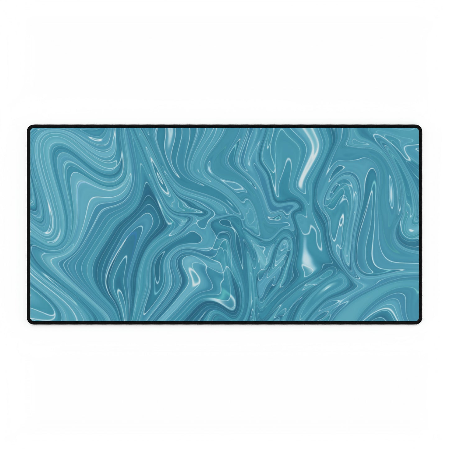 Blue Liquid Desk Mat