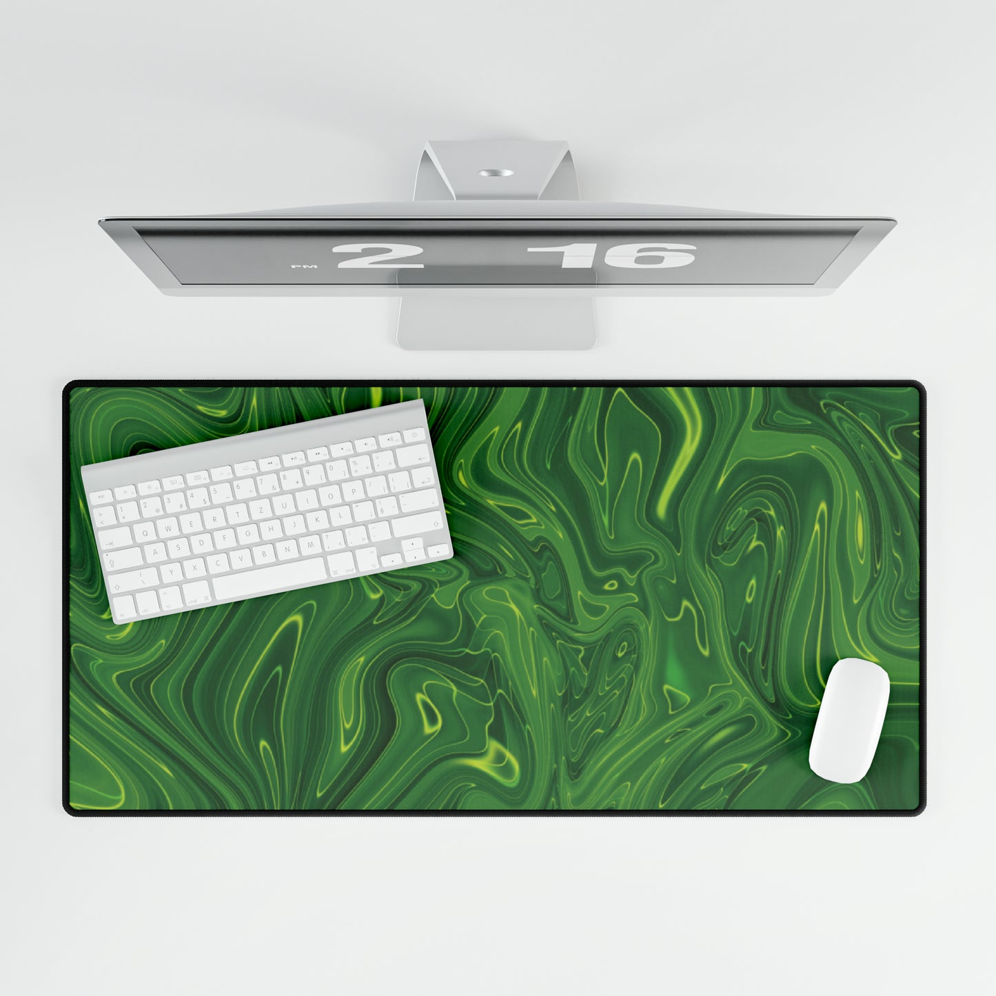 Green Liquid Desk Mat