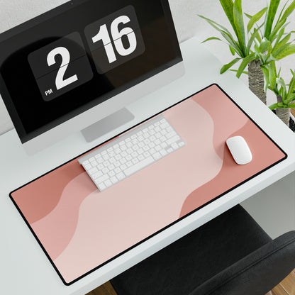 Pink Pastel Wave Desk Mat