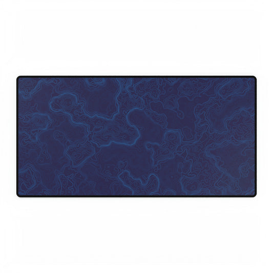 Blue Topography Desk Mat