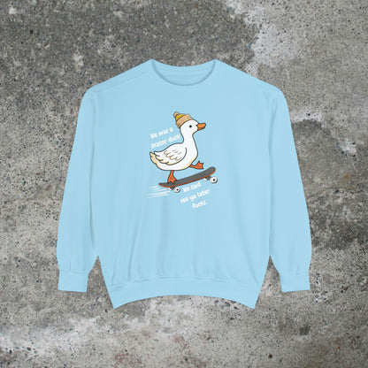 He Was A Skater Duck Heavy Sweatshirt Unisex