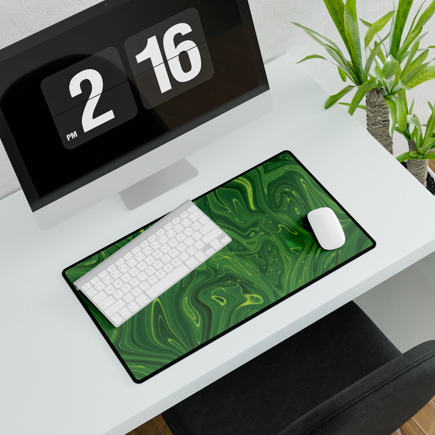 Green Liquid Desk Mat