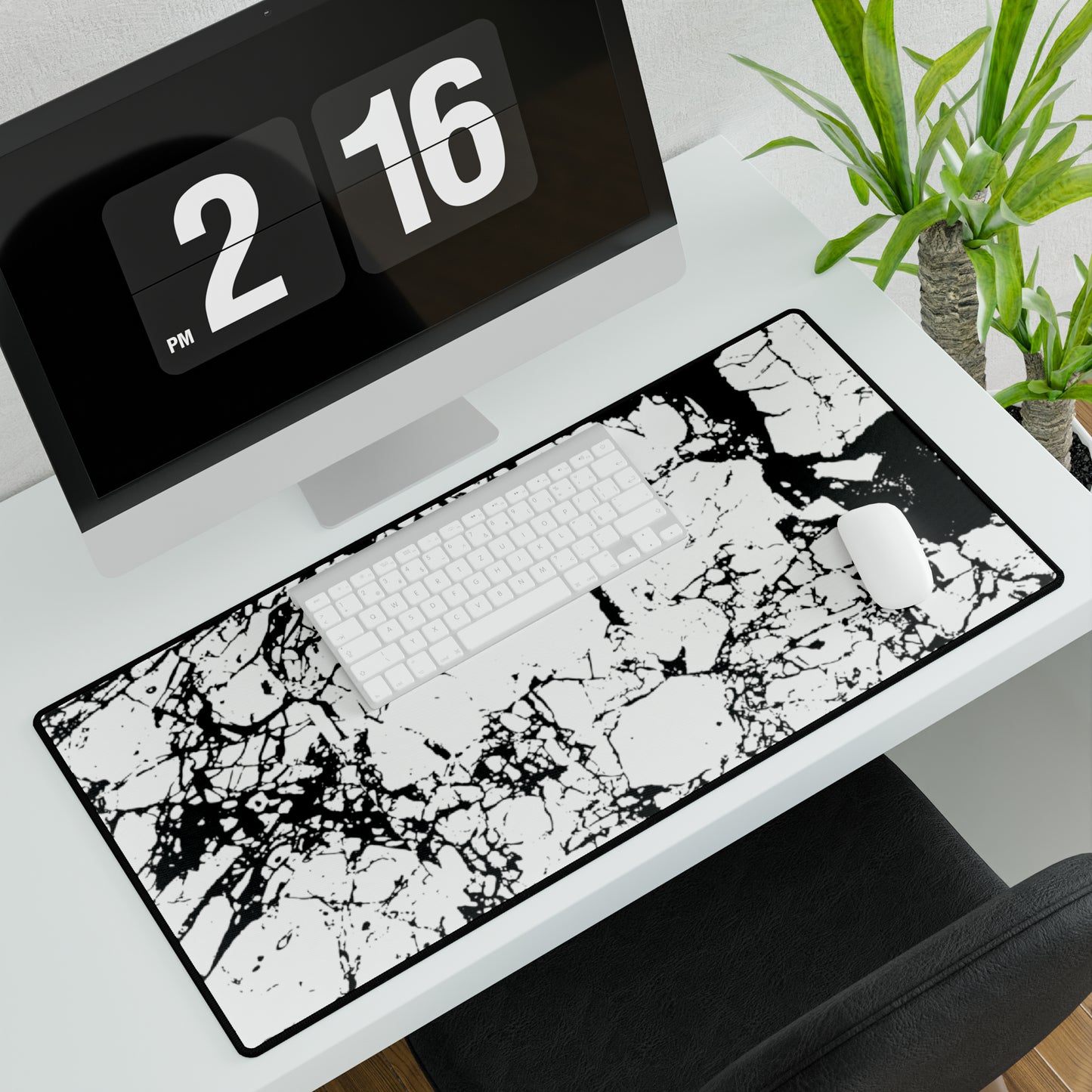 Black & White Ink Desk Mat