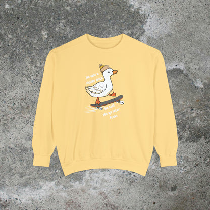 He Was A Skater Duck Heavy Sweatshirt Unisex