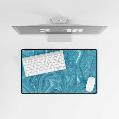 Blue Liquid Desk Mat