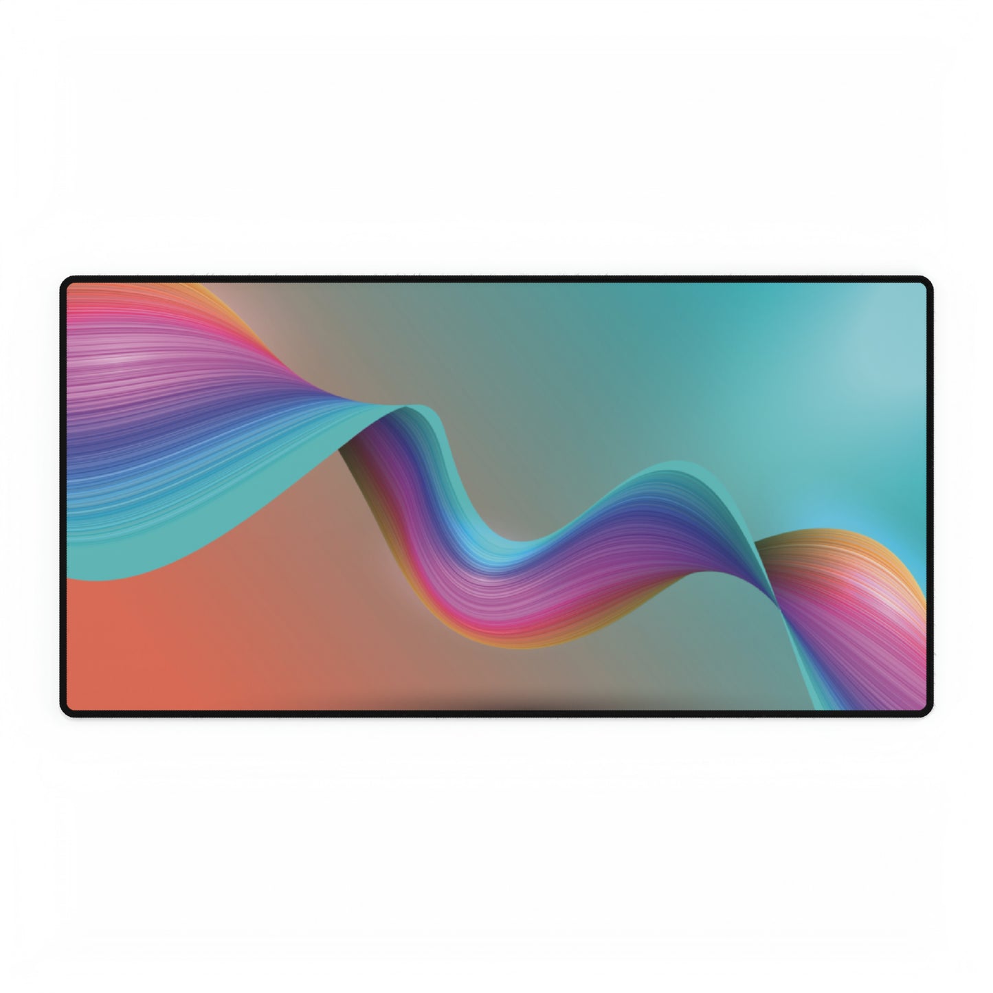 Rainbow Wave Desk Mat