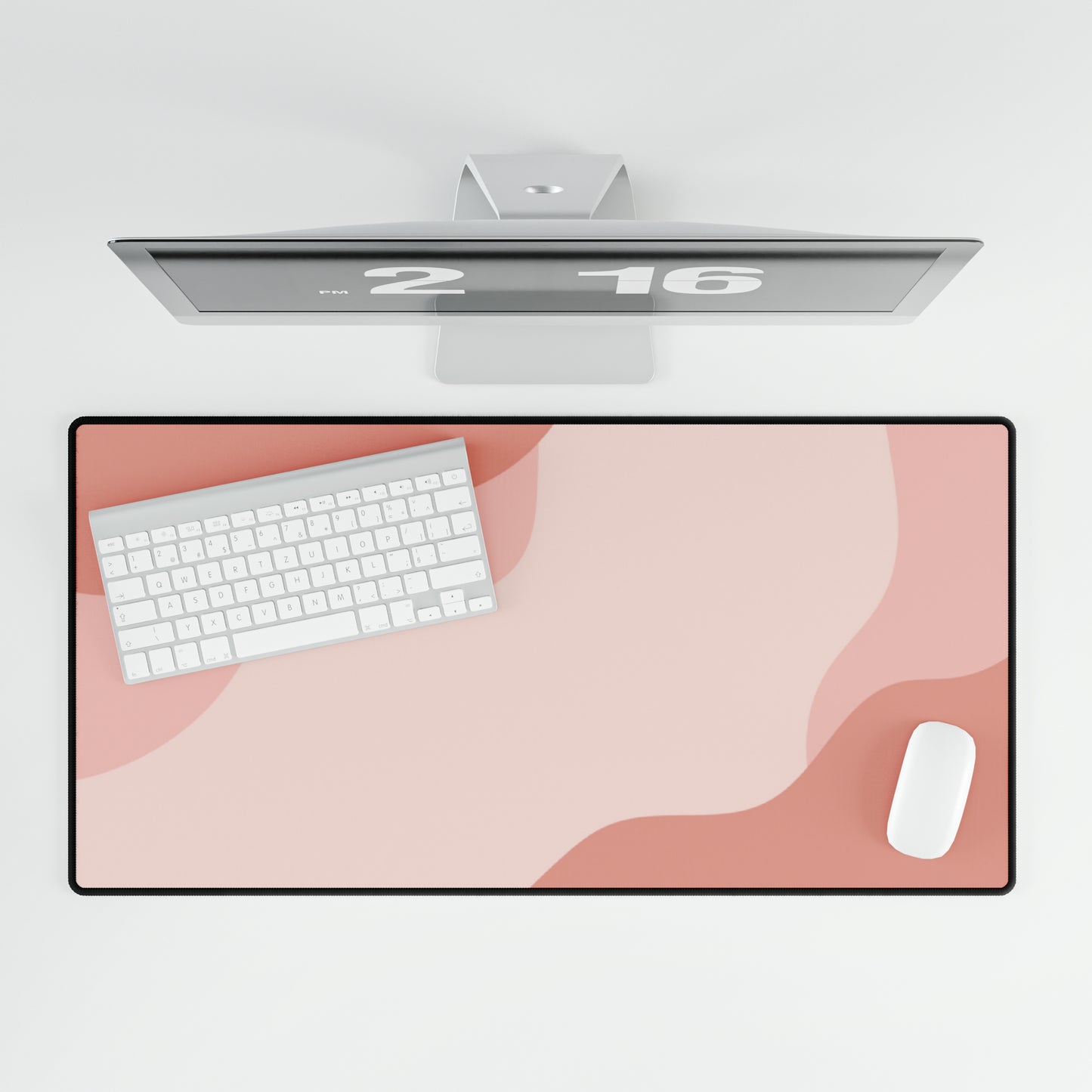 Pink Pastel Wave Desk Mat