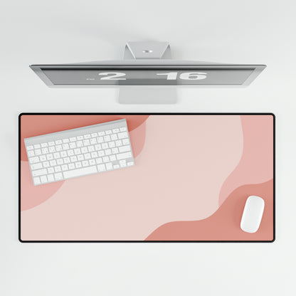 Pink Pastel Wave Desk Mat