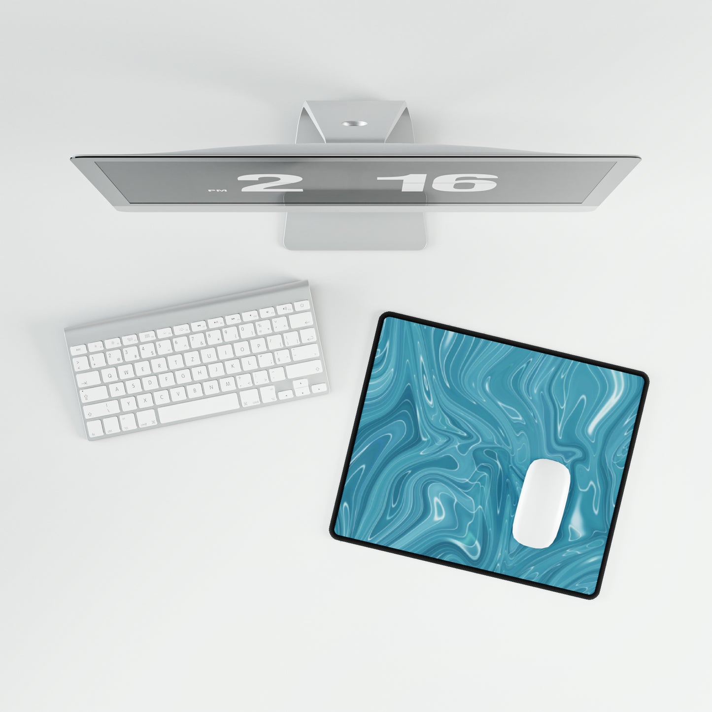 Blue Liquid Desk Mat