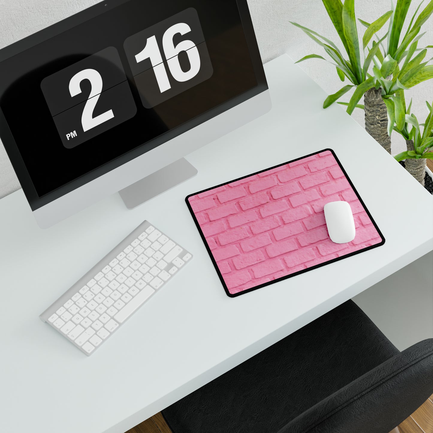 Pink Brick Desk Mat