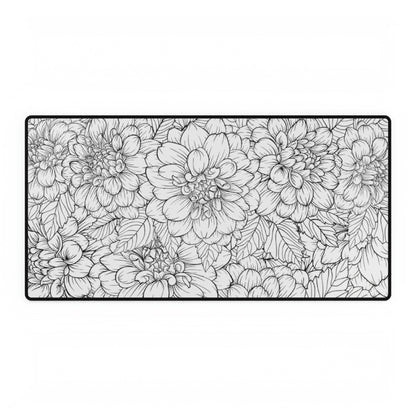 Bouquet Black & White Desk Mat