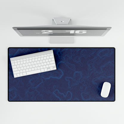 Blue Topography Desk Mat