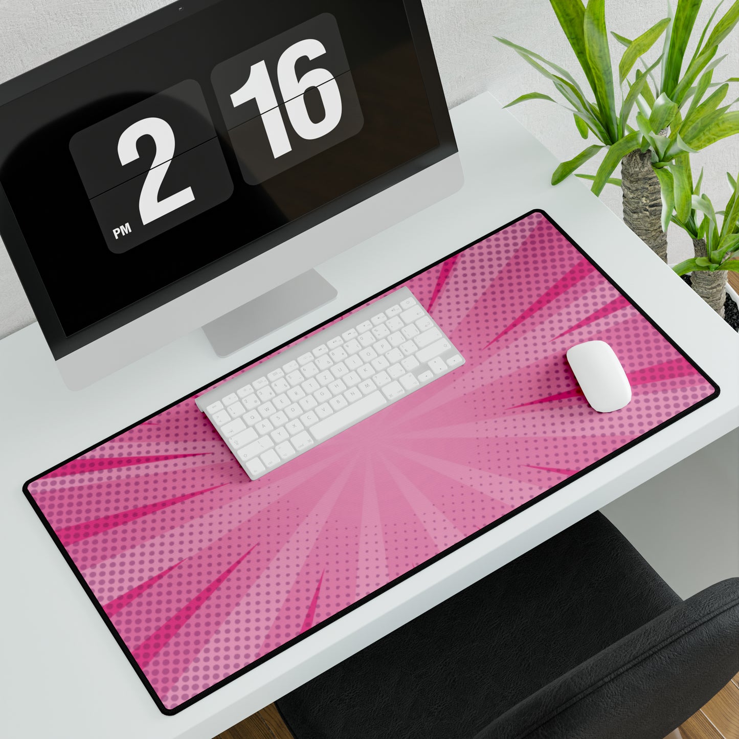 Pink Comic Desk Mat