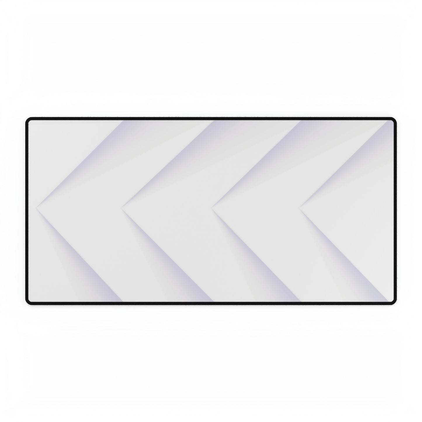 White Chevron Desk Mat