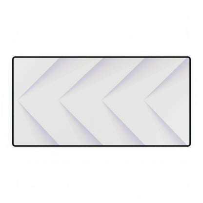 White Chevron Desk Mat