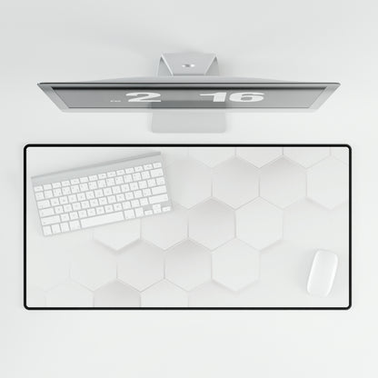 Hex White Desk Mat