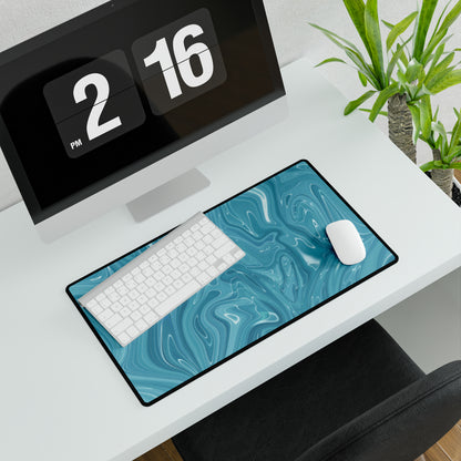 Blue Liquid Desk Mat