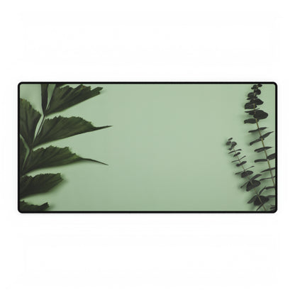 Green Accent Plant Desk Mat