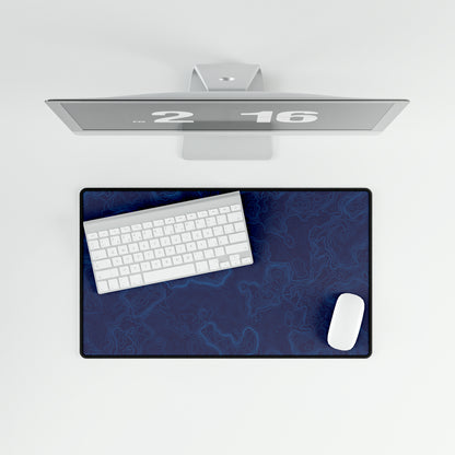 Blue Topography Desk Mat