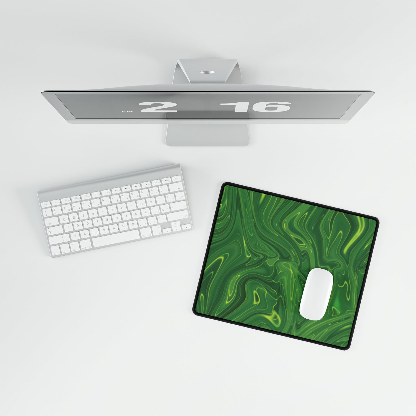 Green Liquid Desk Mat