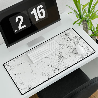 Black & White Splatter Desk Mat