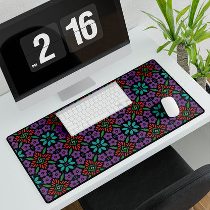 Floral Tile Desk Mat