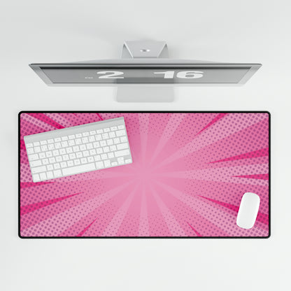 Pink Comic Desk Mat