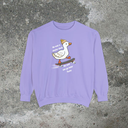 He Was A Skater Duck Heavy Sweatshirt Unisex