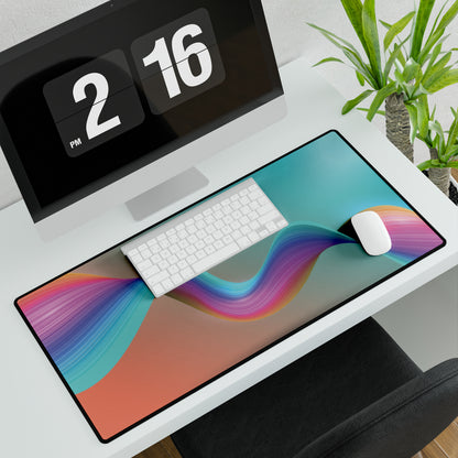 Rainbow Wave Desk Mat