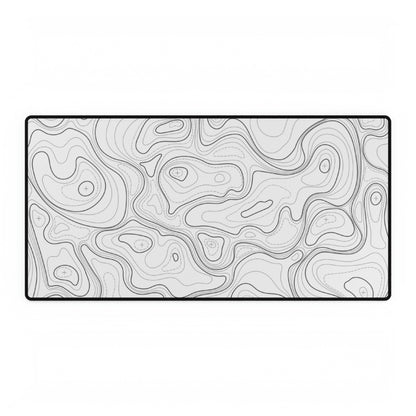 White Topography Desk Mat