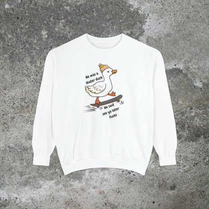 He Was A Skater Duck Heavy Sweatshirt Unisex