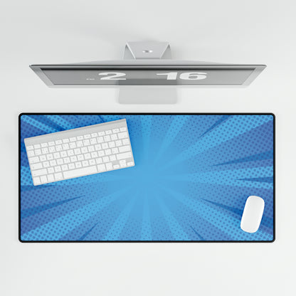 Blue Comic Desk Mat