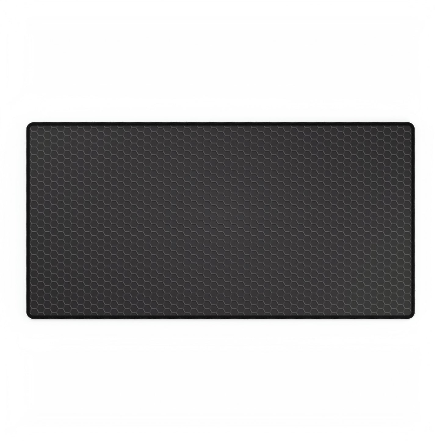 Black Hex Grid Desk Mat