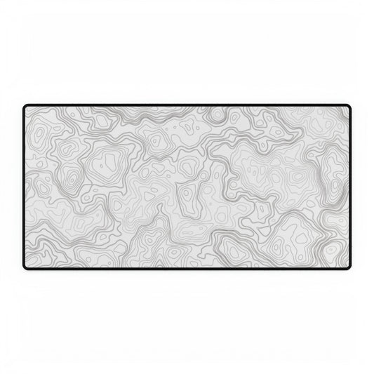 White Topography Desk Mat