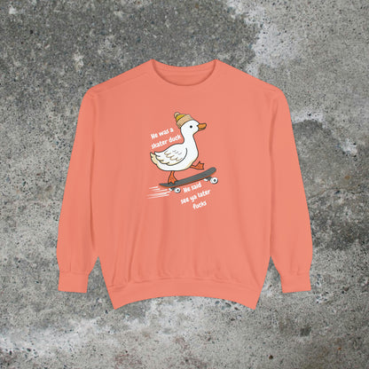 He Was A Skater Duck Heavy Sweatshirt Unisex