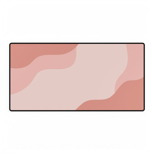 Pink Pastel Wave Desk Mat