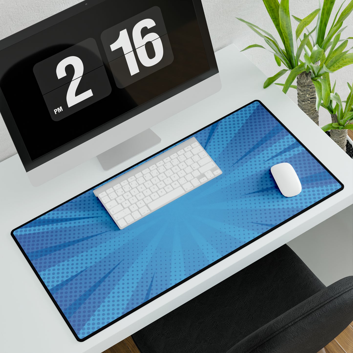 Blue Comic Desk Mat